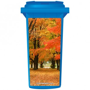 Trees In The Autumn Wheelie Bin Sticker Panel